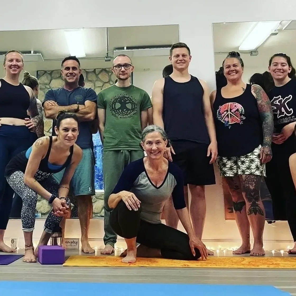 The Orchard Roots community after class in the Port Orchard studio